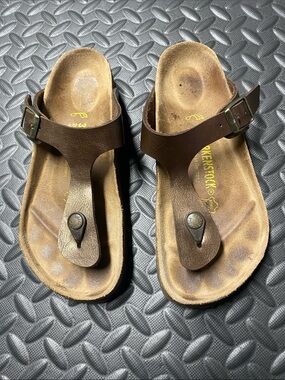 Birkenstock Adria Womens Brown-Copper  Oiled Leather Thong Sandals Size 37 US 6